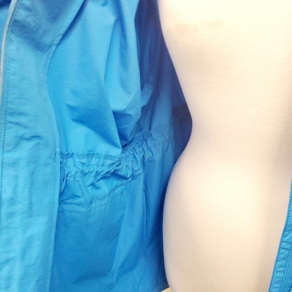 J. Crew Zip Front Perfect Lightweight Perfect Rain Jacket Sky Blue - Picture 7 of 12